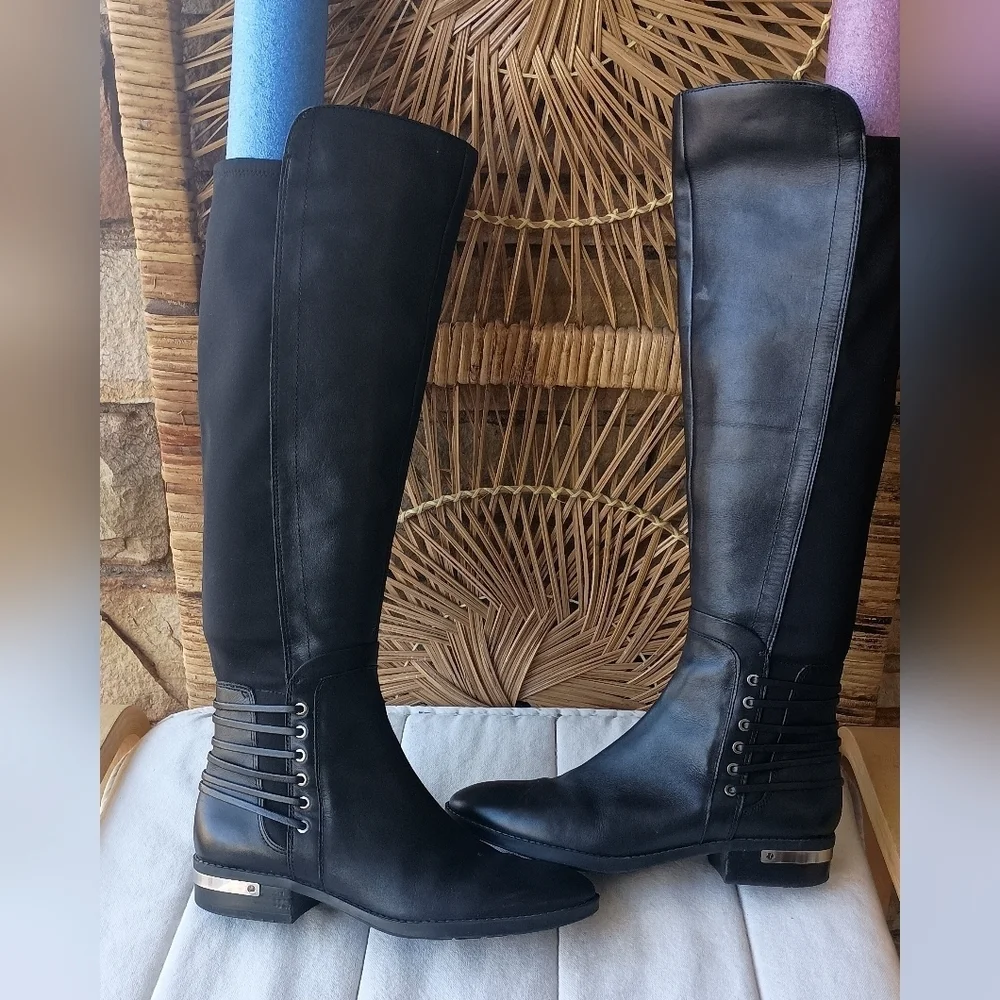 Vince Camuto Elegant Black Over the Knee Boots_7